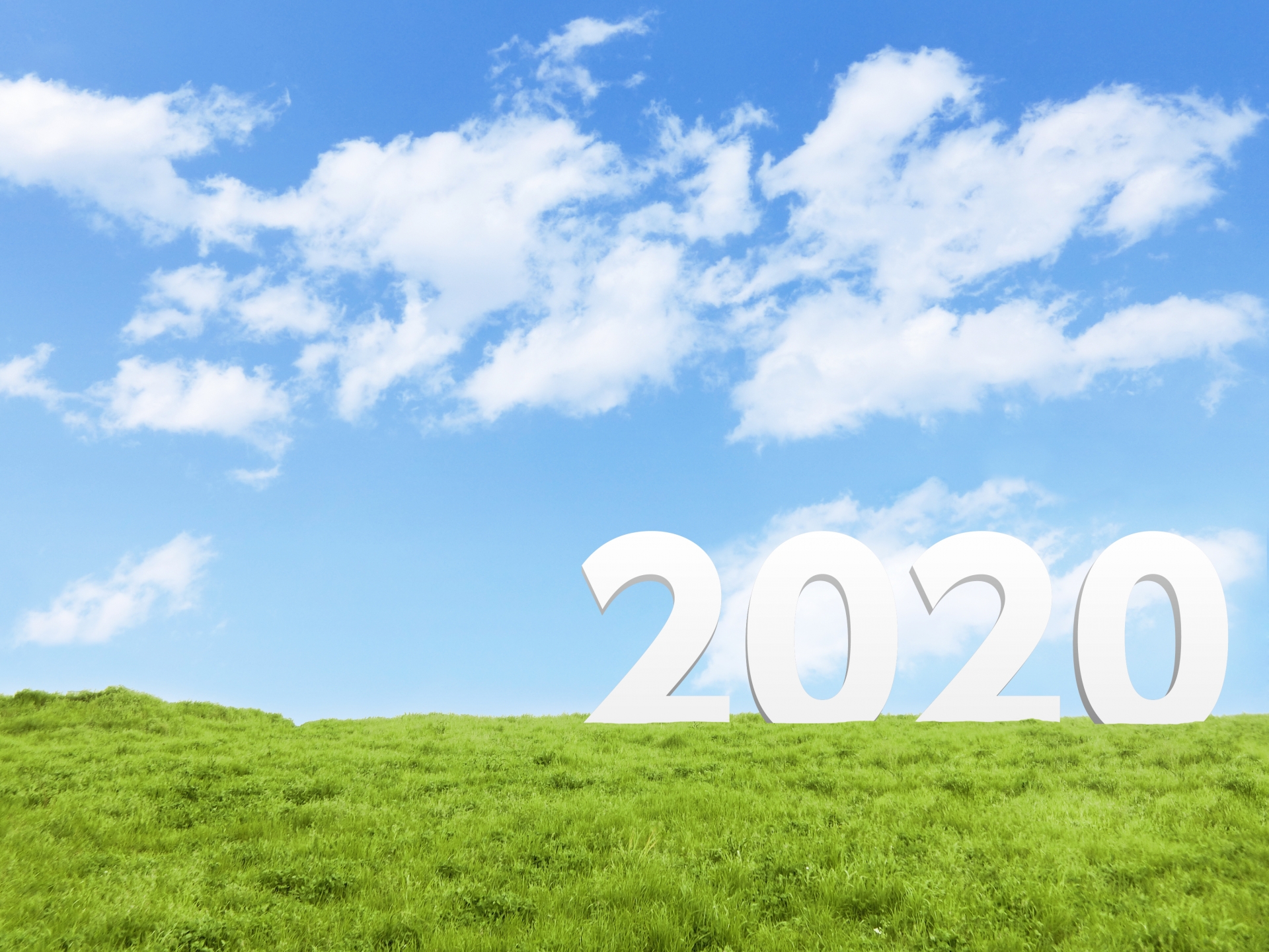 2020年と書かれた文字
