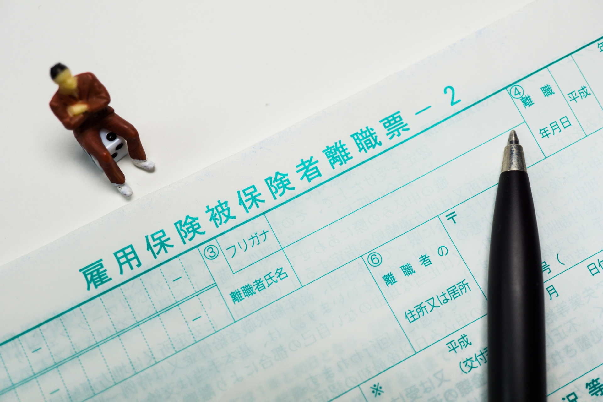 雇用保険の離職票と男性