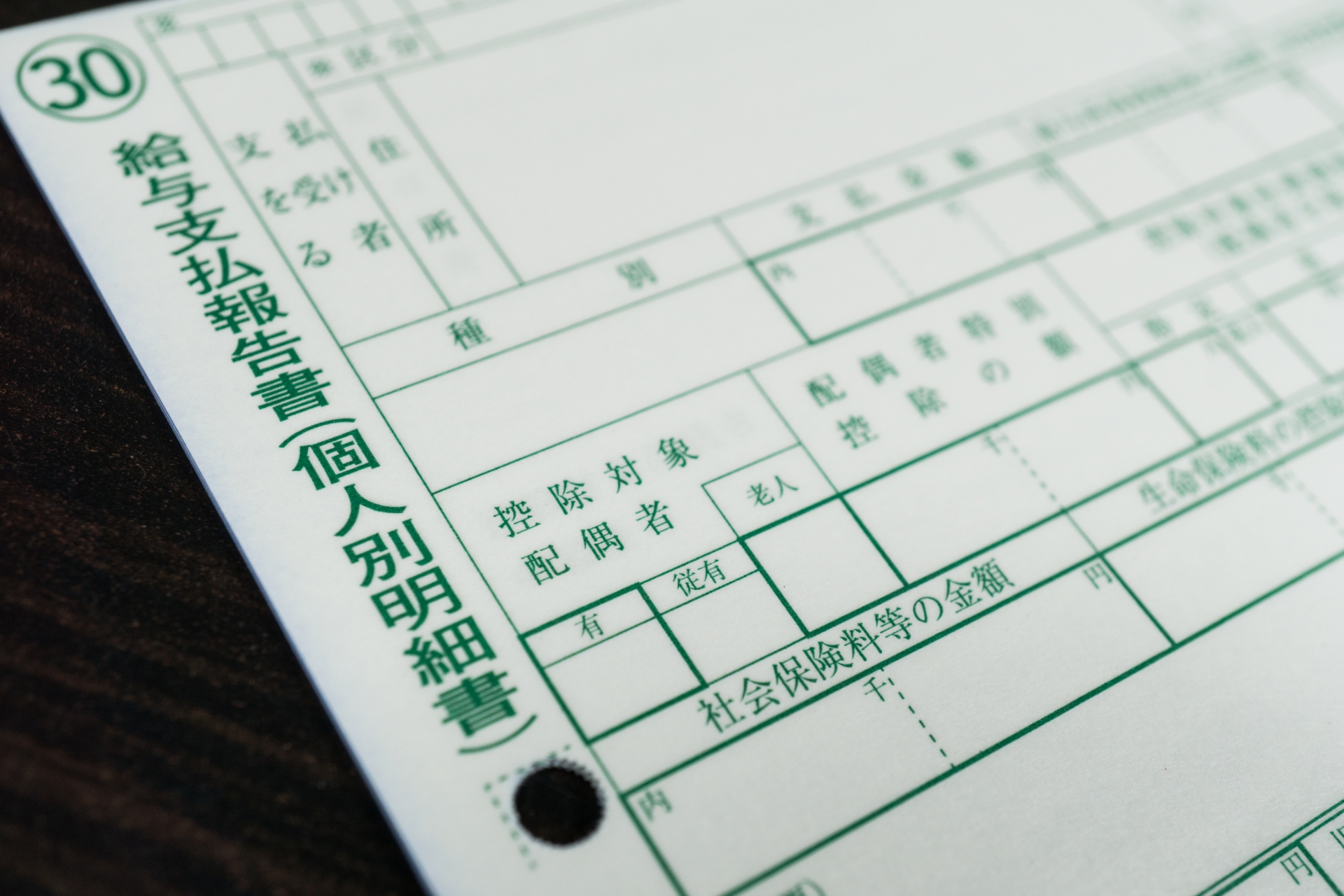 給与支払報告書（個人別明細書）
